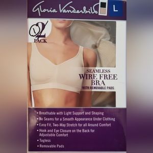 Gloria Vanderbilt bra size Large seamless/wire free brand new